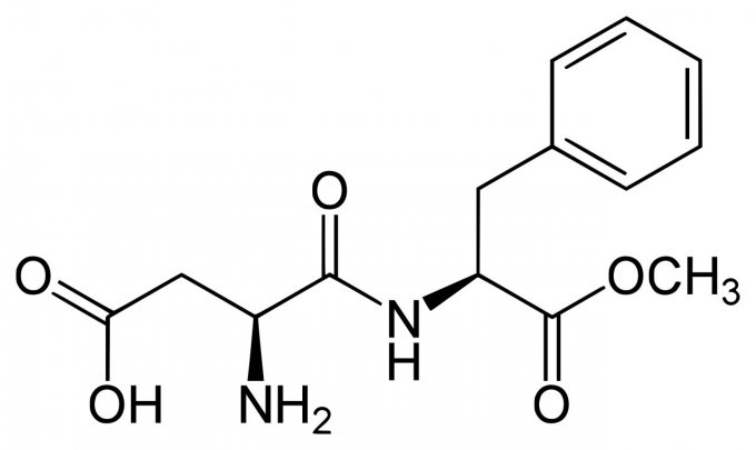 Image de la formule de l&apos;aspartame