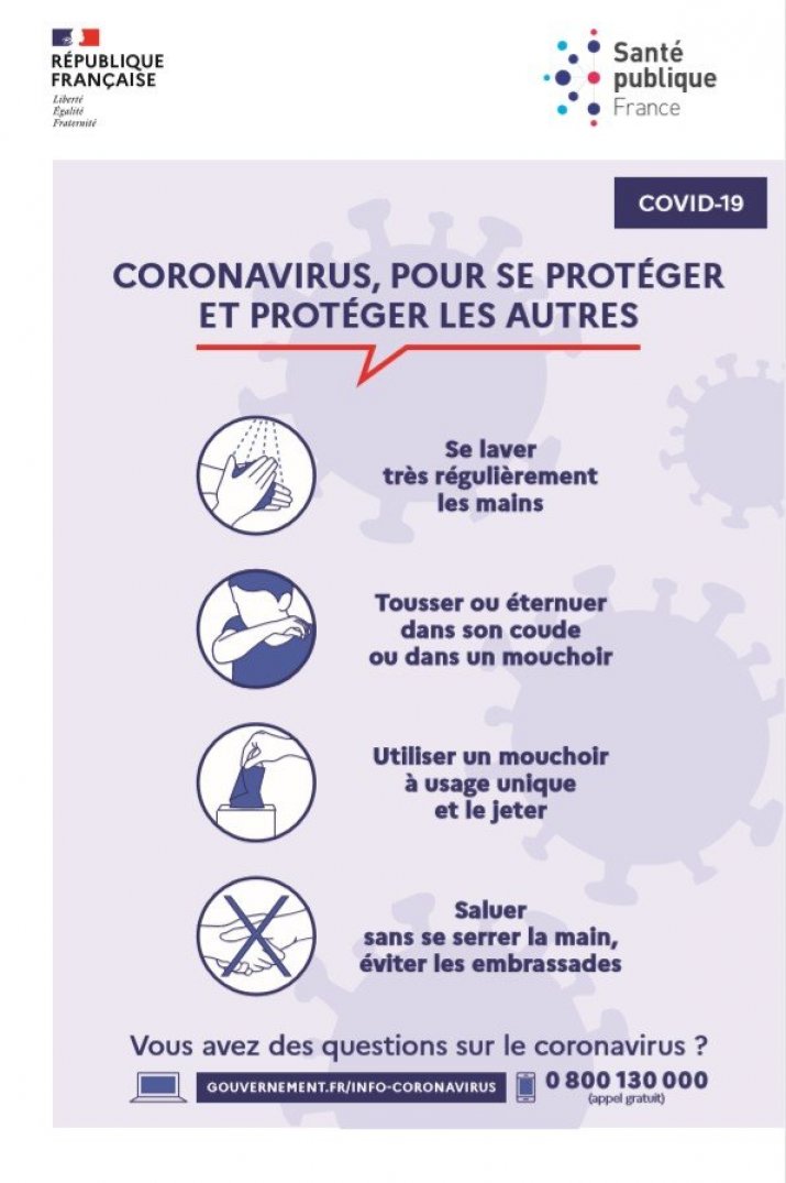 Infographie : les gestes barrières à suivre