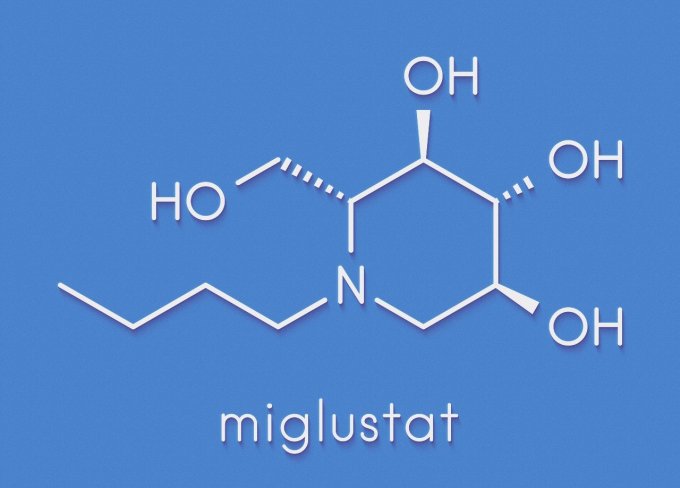 Formule de la molécule du miglustat