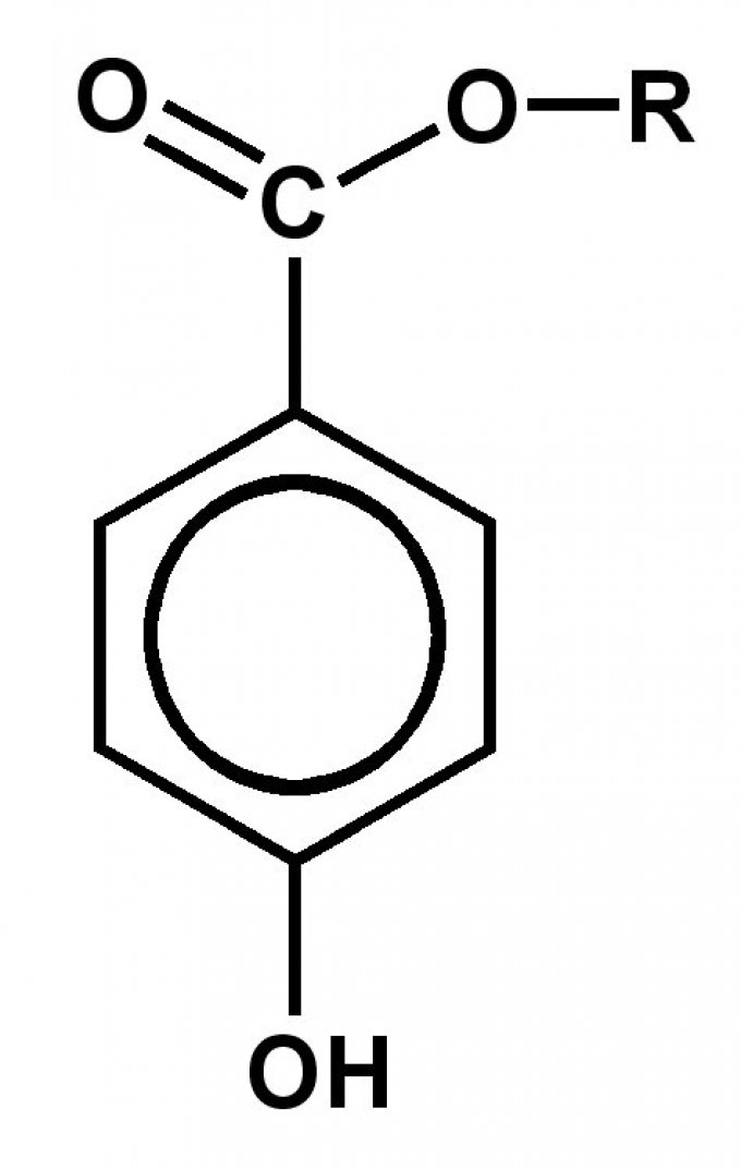 Structure moléculaire général d&apos;un paraben