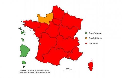 Seule la Normandie encore &eacute;pargn&eacute;e par l&rsquo;&eacute;pid&eacute;mie