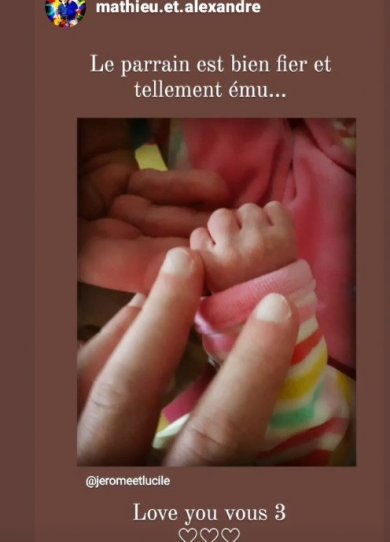 Lâamour est dans le prÃ© : JÃ©rÃ´me et Lucile sont parents, photo de leur fille