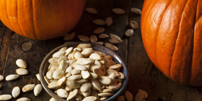 roasted salty pumpkin seeds ready to eat