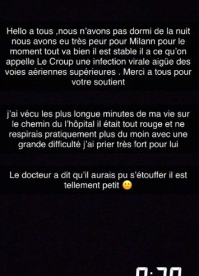 Nabilla : son fils Milann Ã  lâhÃ´pital placÃ© sous assistance respiratoire 