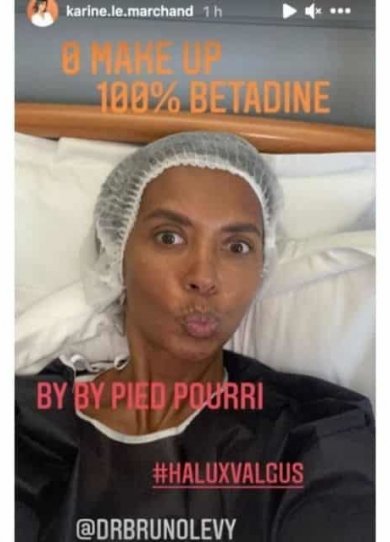 LâAmour est dans le pré : Karine Le Marchand en fauteuil roulant à cause d'un hallux valgus