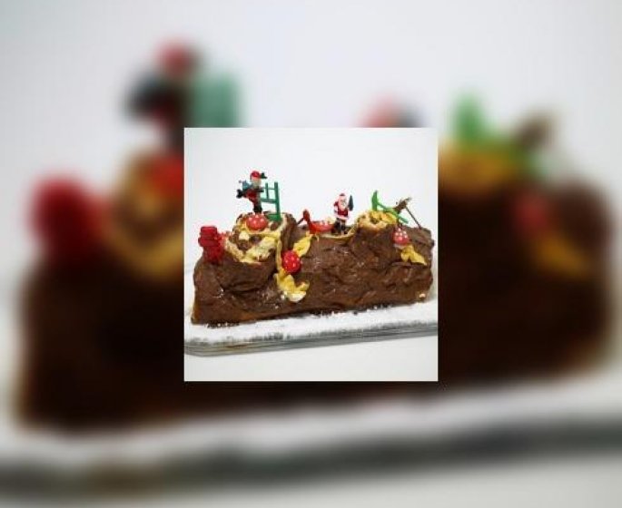 Fetes J - 4 : une buche glacee maison en dessert ?