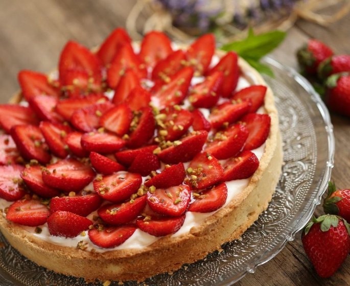 Tarte aux fraises sans cuisson