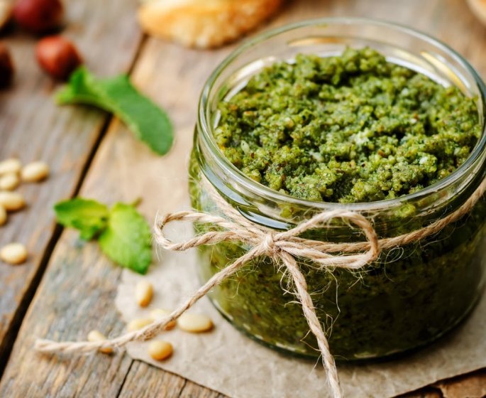 Pesto de menthe et de feta