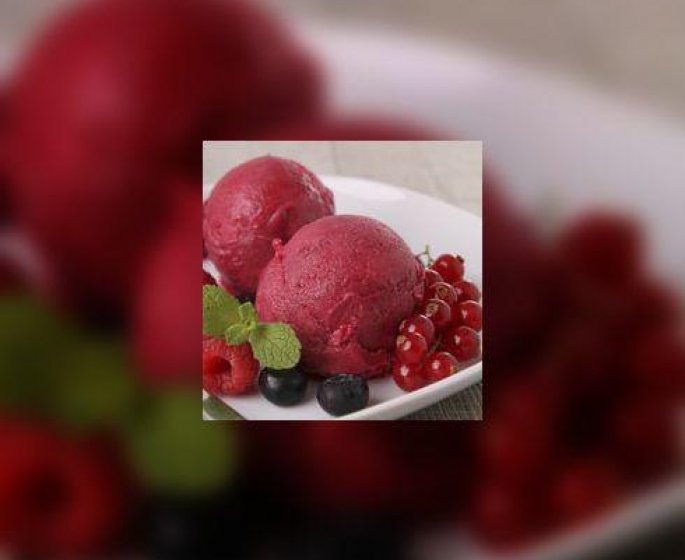 Sorbet de groseilles au miel toutes fleurs