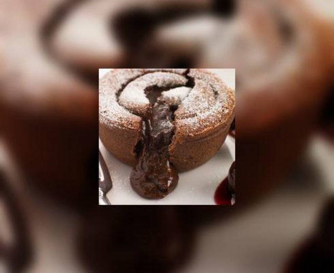 Fondants au chocolat, the vert et orange