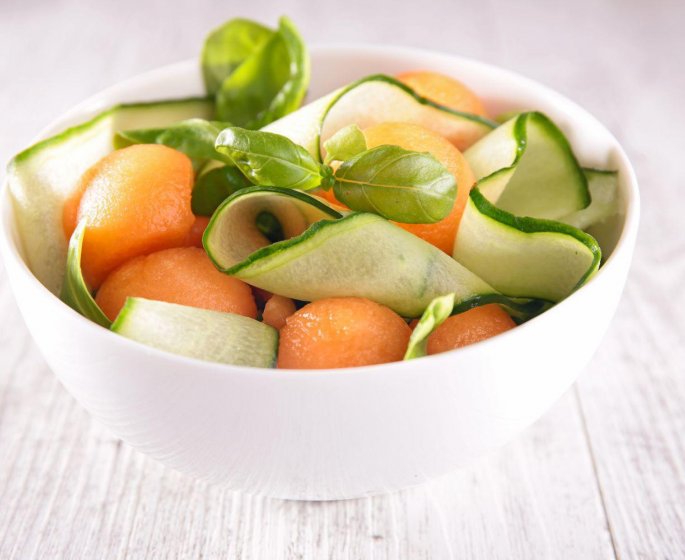 Salade melon concombre