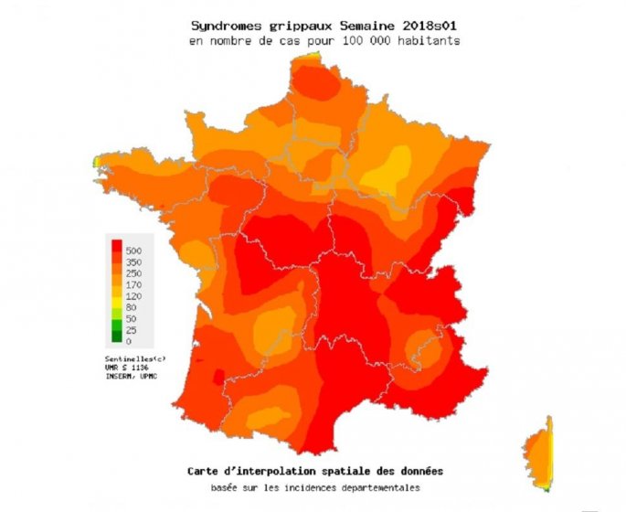 Grippe : pres d-un million de cas se sont declares