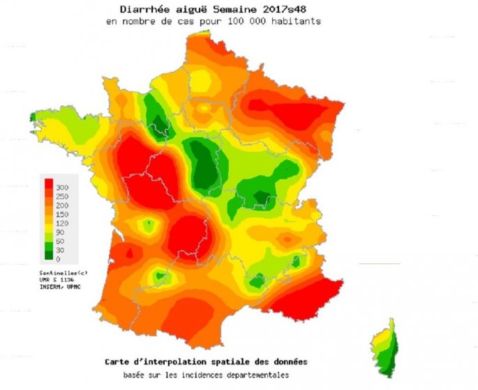 Gastro-enterite : 3 regions ont depasse le seuil epidemique