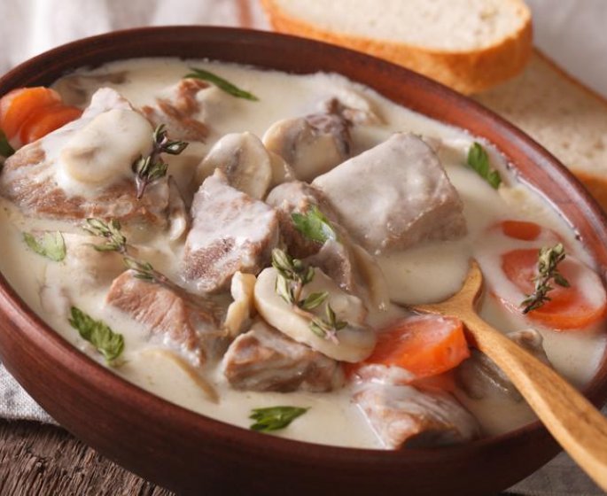 Blanquette d-agneau aux asperges