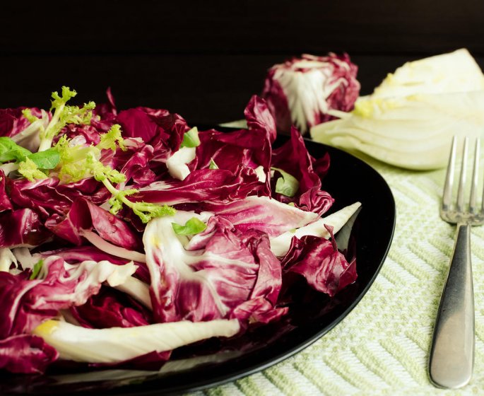 Salade endives rouges, haddock