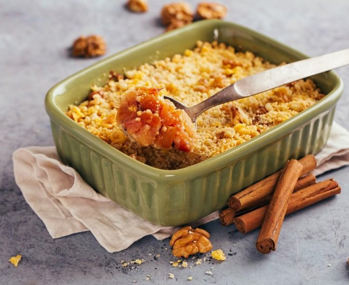 Crumble de pommes a la cannelle