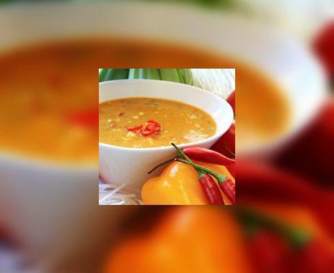 Gaspacho de poivrons a la Vache qui Rit