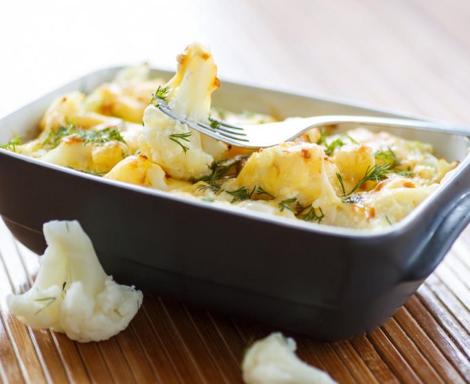 Gratin de chou-fleur, sauce Mornay