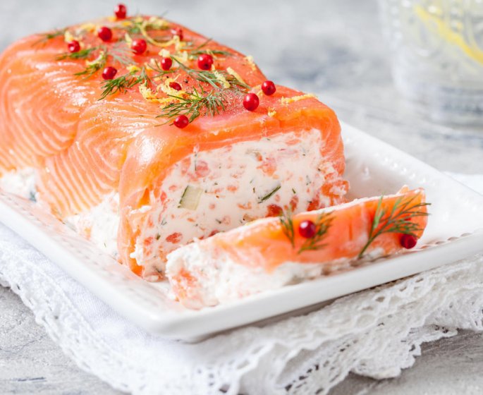 Terrine saumon fume poireaux