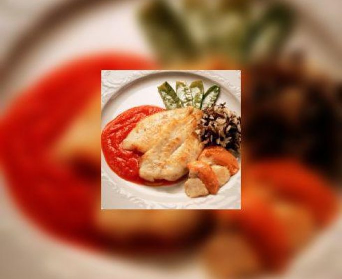 Filets de carrelet, sauce americaine et riz Basmati