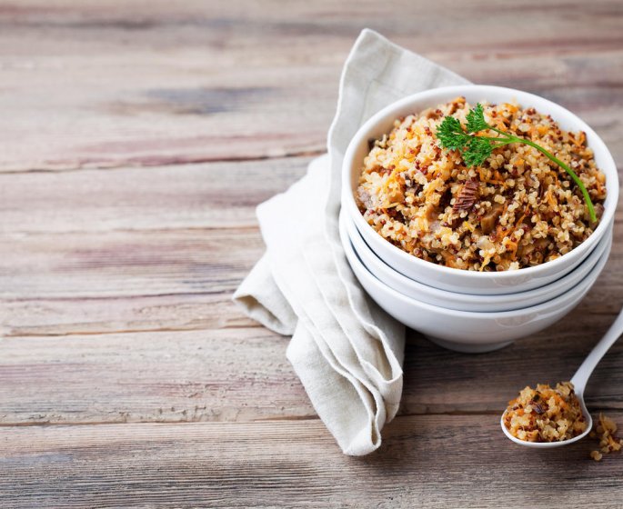 Salade de quinoa, hareng et pomme