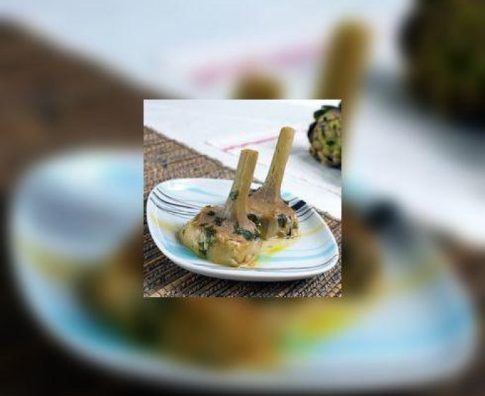 Coeurs d-artichaut a l-oeuf poche