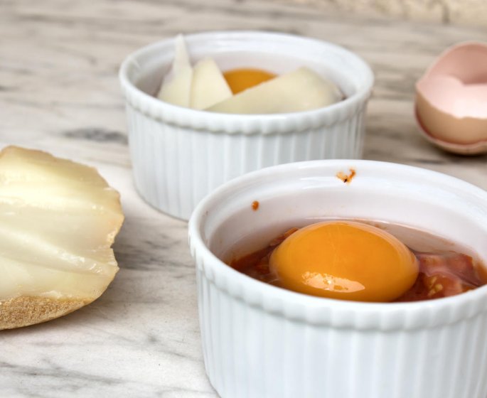 Oeufs cocotte aux cepes