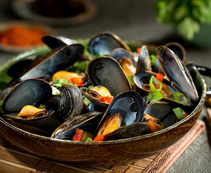 Curry de moules lait d’amande