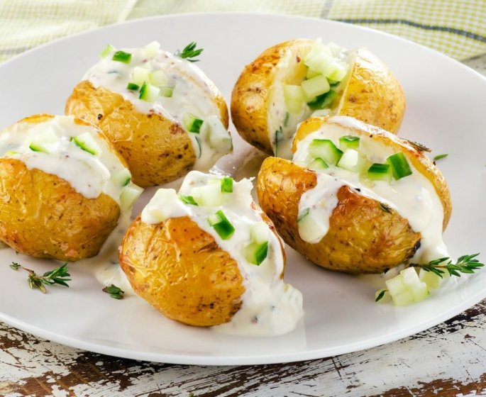 Pommes de terre sautees au fromage blanc