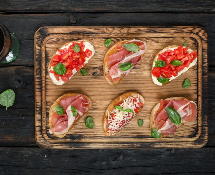 Tapas tomate jambon de Parme