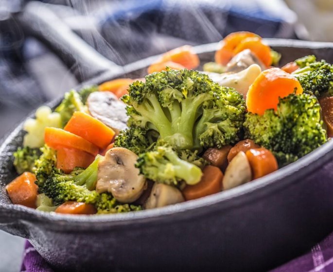 Poelee de brocoli et de carottes aux amandes