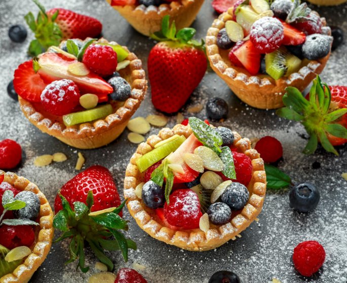 Tarte aux fraises et aux fruits rouges