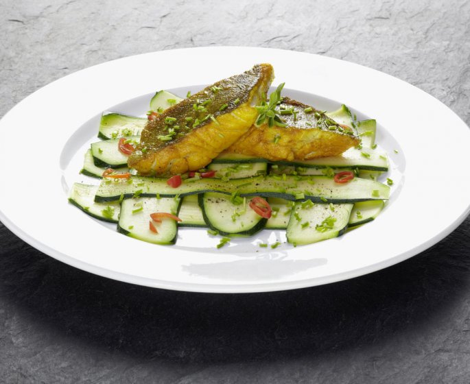 Daurade et courgettes