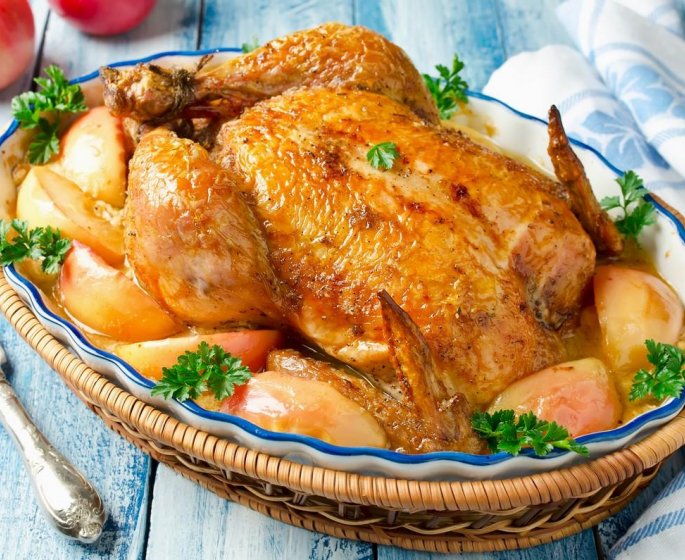 Poulet aux pommes vertes