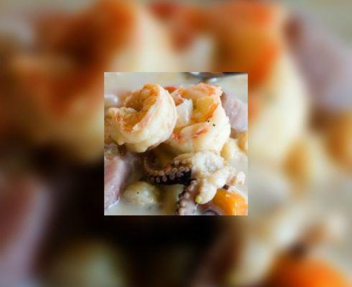 Potiron aux crevettes