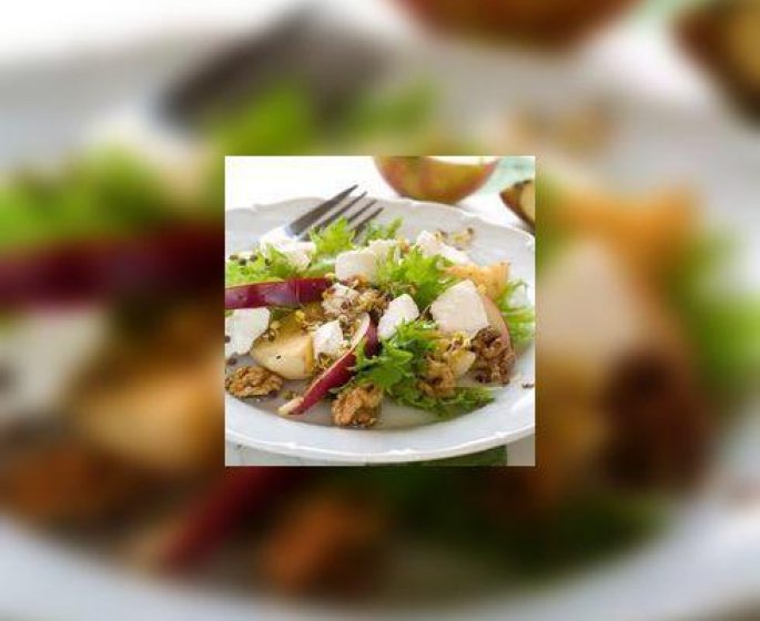 Pommes, gelee de trognons de pommes et chevre frais