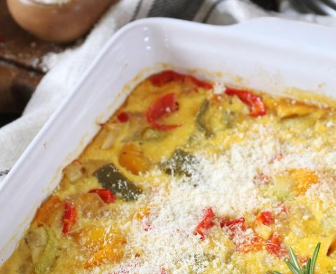 Clafoutis de poivrons et tomates