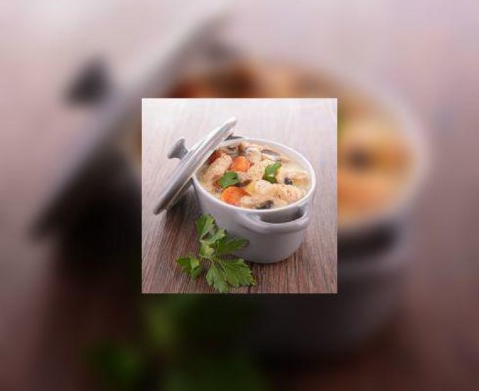 Cocotte de poulet aux poires et au coco