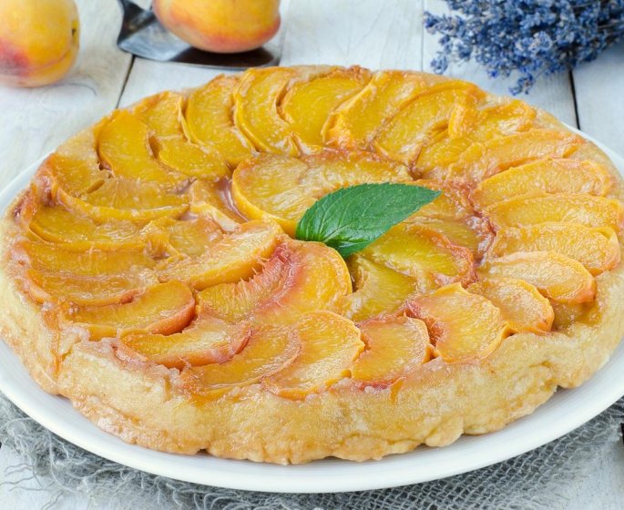 Tarte tatin aux peches
