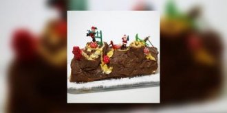 Fetes J - 4 : une buche glacee maison en dessert ?