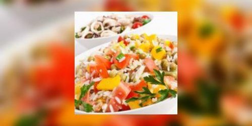 Salade de riz aux germes de soja epices