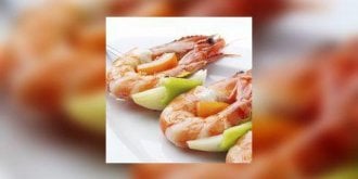 Brochettes de langoustines au cumin