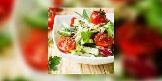 Salade de tomates cerise au bacon