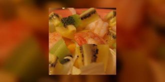 Salade de kiwis et de crevettes