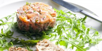 Tartare de truite a la coriandre