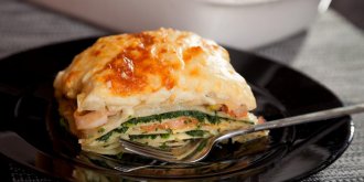 Lasagnes aux deux saumons et aux epinards