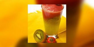 Smoothie fraises kiwis