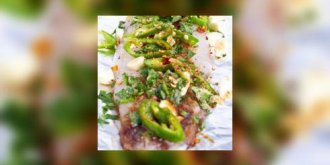 Rougets et legumes en papillote