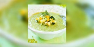 Potage de courgettes au basilic