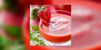 Soupe de fraises au gingembre